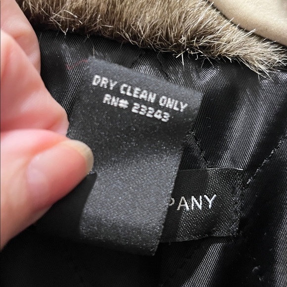 New York & Company L Zip Belted Snap Jacket Faux Fur Trim water repellent NEW - Picture 8 of 11